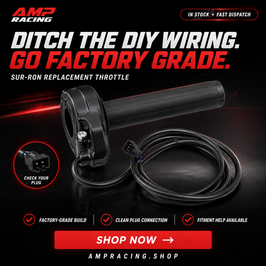 AMP Factory-Grade Sur-Ron Throttle – Plug Connection
