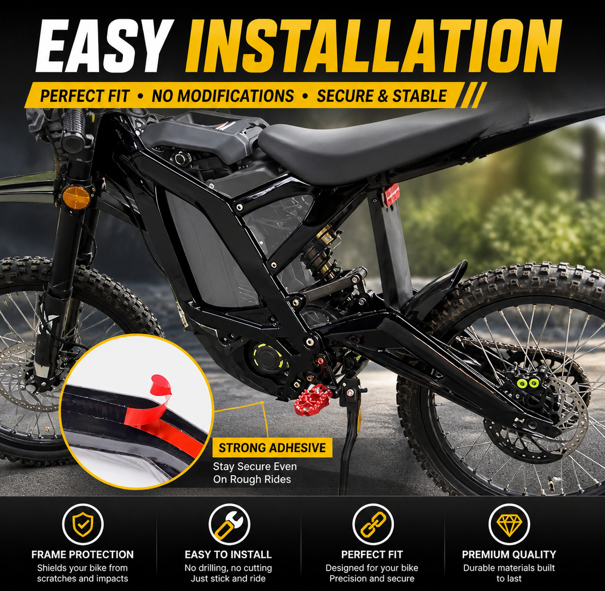 Sur-Ron Light Bee X Frame Guard Kit – Premium Injection Molded Body Protection