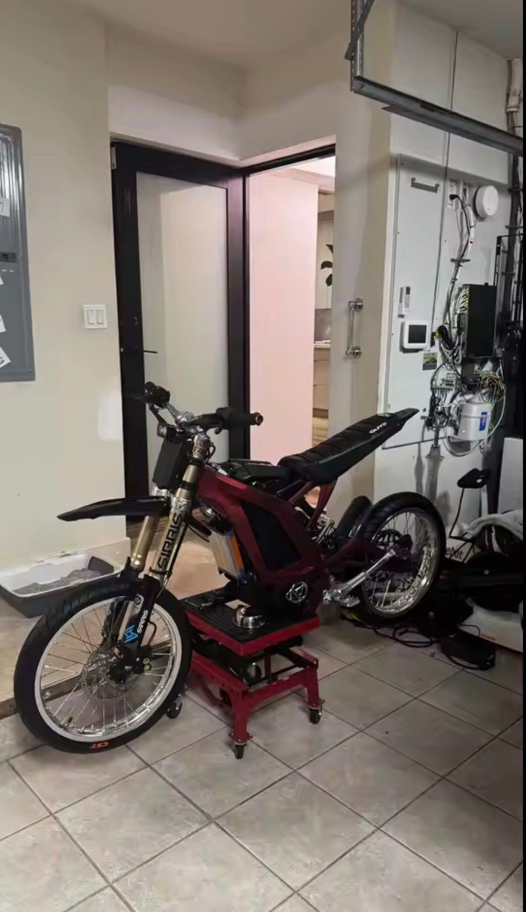 Customer Sur-Ron Light Bee X fitted with AMP Racing 17 inch supermoto wheel set